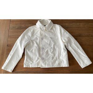 Ralph Lauren Polo Sport Y2K Jacket Womens Large White Nautical Double Breasted